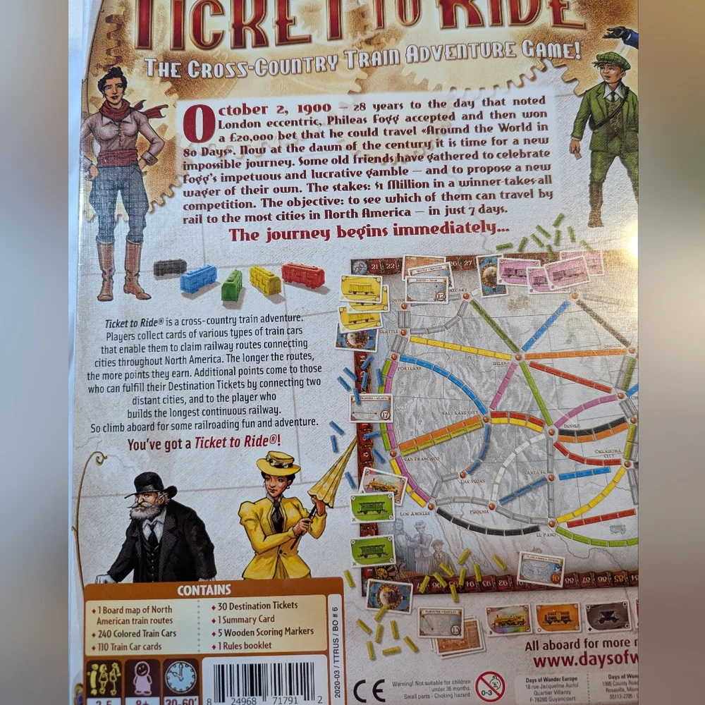 Ticket To Ride Board Game Brand New Sealed